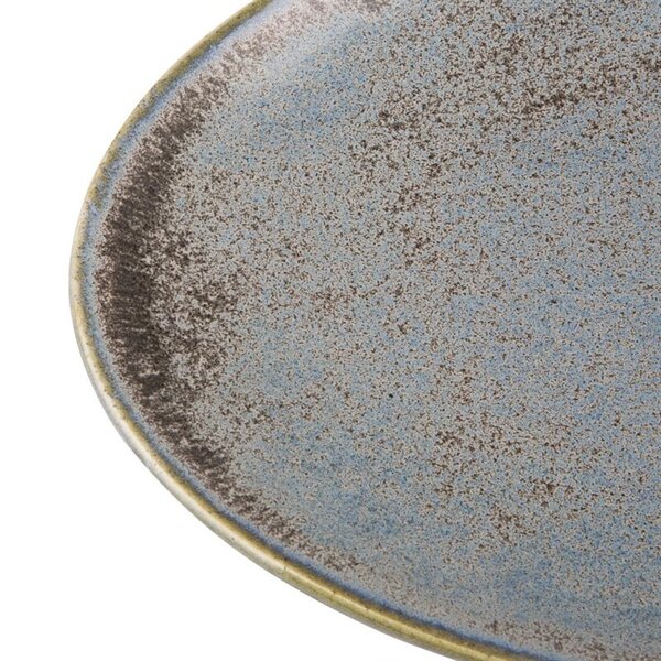 Borden | EMBER | Porselein | Blauw/Bruin | 6 Stuks | Ø190x23(h)mm