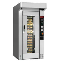 Diamond Roterende Bakkerij Oven | ROTOR LINE | 15/18 Niveaus (500x700) | Gas | 50°C/300°C | 40.7kW | Bevochtiging (Automatisch) | Incl. Afzuiging | 1120x1930x2240(h)mm