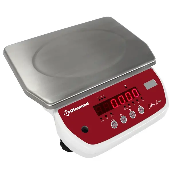 Keukenweegschaal | LIBRA LINE | Kunststof/RVS | Max. 15kg | 2g Nauwkeurig | Bedraad/Draadloos (Oplaadbaar) | Stof-/Waterdicht | 255x290x105(h)mm