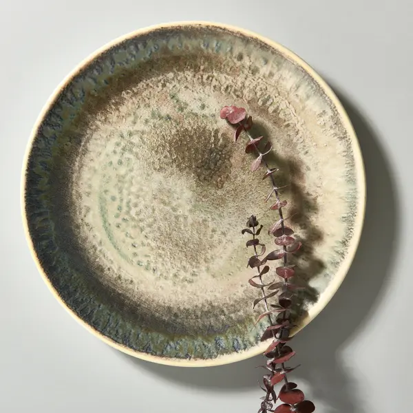 Borden | CRATER | Porselein | Patina-Brons | 6 Stuks | Ø270mm