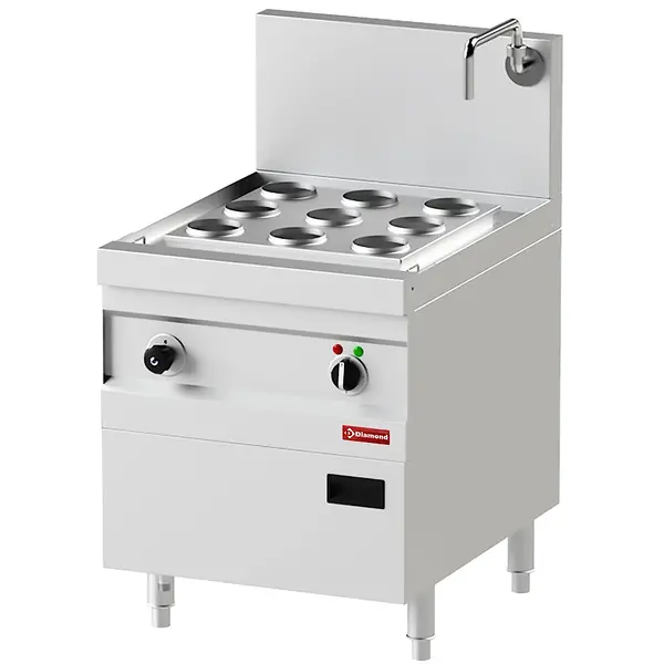 Dumpling-/Dim Sum Stomer | VAPOR LINE | Elektrisch | 9x Ø150mm | 30°C/110°C | 12kW (400V) | Vulkraan + Aftapkraan | 600x750x750/1050(h)mm