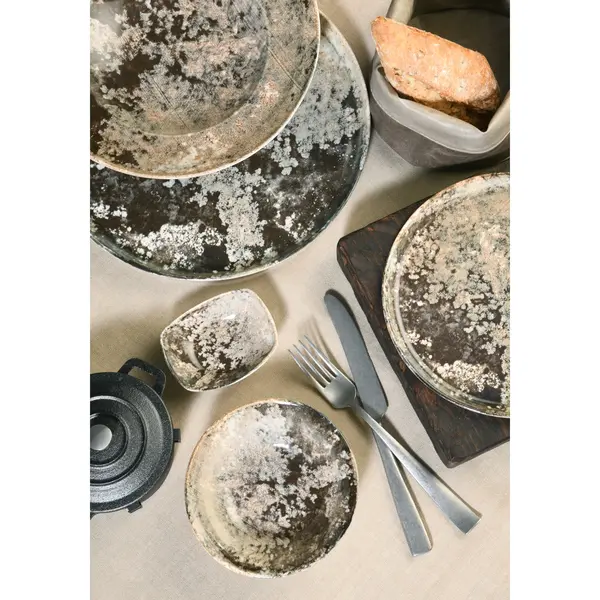 Borden | FOREST | Porselein | Mosgrijs | 6 Stuks | Ø290mm