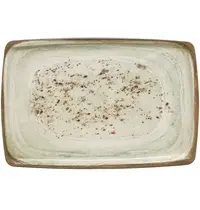 Gural Borden | NATURE | Porselein | Ecru | 6 Stuks | 370x250mm