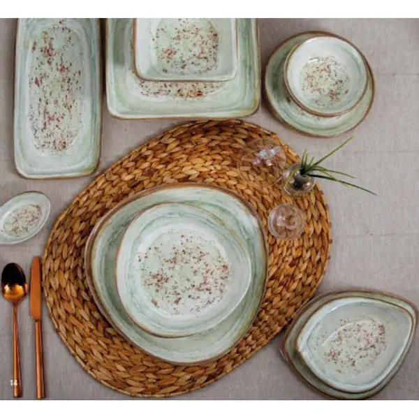 Borden | NATURE | Porselein | Ecru | 6 Stuks | 370x250mm