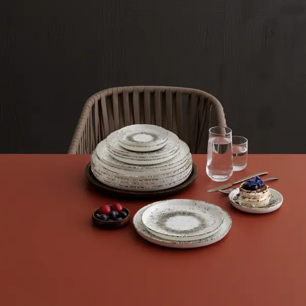 Borden | GALAXY | Porselein | Wit | 12 Stuks | Ø210mm