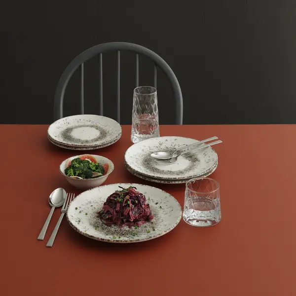 Borden | GALAXY | Porselein | Wit | 6 Stuks | Ø290mm