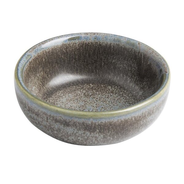 Dipschaaltjes | EMBER | Porselein | Blauw/Bruin | 4cl | 8 Stuks | Ø78x29(h)mm