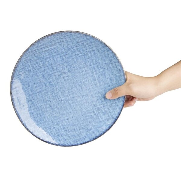 Coupeborden | DENIM | Porselein | Blauw | 6 Stuks | Ø230x22(h)mm