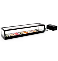 SAYL Sushivitrine | LOGIC | Zwart | 8x 1/3 GN | 0°C/+4°C | Statisch | 1 Niveau | Losse Koelunit (Inbouw) | 1540x380x300(h)mm