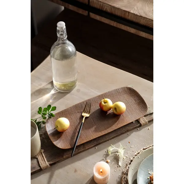 Borden | TEXTURE DARK | Porselein | Bruin | 6 Stuks | 276x180x21(h)mm