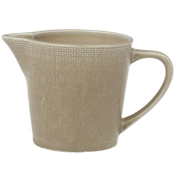 Melkkannetjes | TEXTURE LIGHT | Porselein | Beige | 22cl | 6 Stuks | Ø80/130x80(h)mm