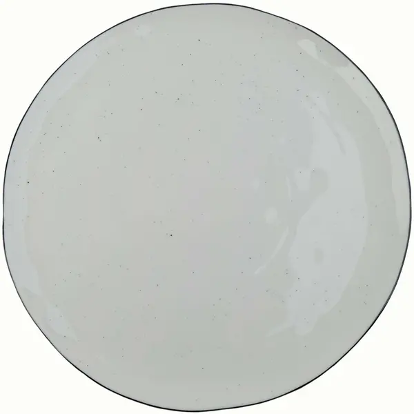 Borden | BLACK PEPPER | Porselein | Wit | 4 Stuks | Ø300mm