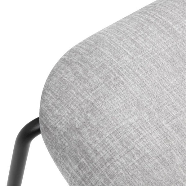 Stoelen | FAIRFIELD | Stof/Metaal | Grijs | Zwart Frame | Indoor | Stapelbaar | 2 Stuks | 485x495x755(h)mm