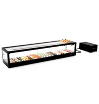 SAYL Sushivitrine | LOGIC | Zwart | 0°C/+4°C | Statisch | Losse Koelunit (Inbouw) | 1 Niveau | 1540x380x300(h)mm
