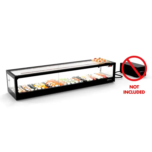 Sushivitrine | LOGIC | Zwart | 0°C/+4°C | Statisch | 1 Niveau | Externe Koeling (Excl.) | 1540x380x300(h)mm