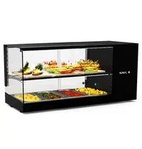 SAYL Tapasvitrine | LOGIC | Zwart | 4x 1/3 GN | +2°C/+6°C | Statisch | 2 Niveaus | 970x380x460(h)mm