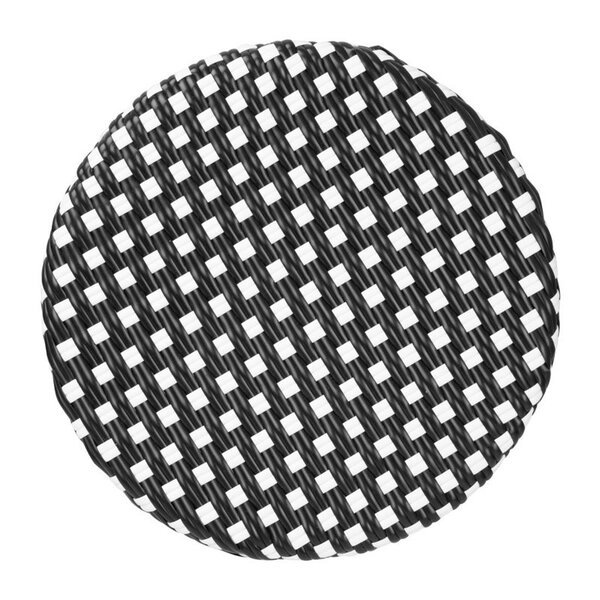 Barkrukken | Rotan/Aluminium | Zwart | Houtlook Frame | In-/Outdoor | Stapelbaar | 2 Stuks | Ø360x755(h)mm