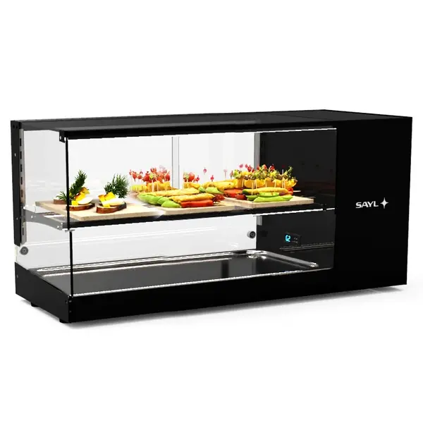Tapasvitrine | LOGIC | Zwart | +2°C/+6°C | Statisch | 2 Niveaus | 970x380x460(h)mm