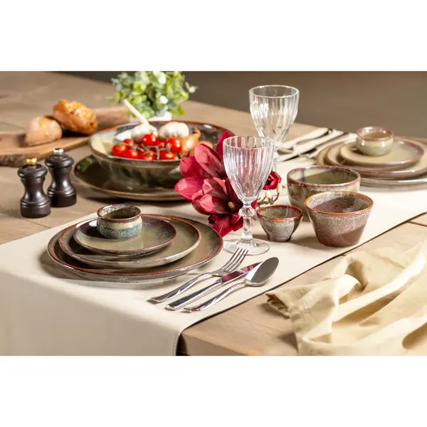 Dipschaaltjes | PRATO RUSTIQUE | Keramiek | Roestbruin | 7cl | 12 Stuks | Ø75x35(h)mm