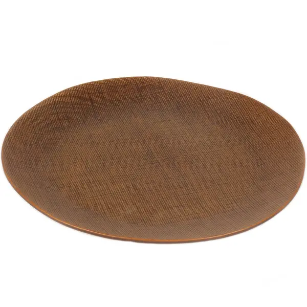 Borden | TEXTURE DARK | Porselein | Bruin | 6 Stuks | Ø260x25(h)mm