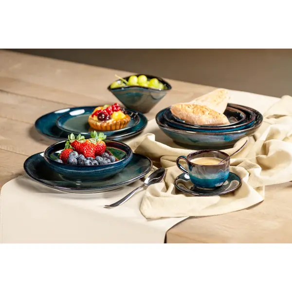 Schotels | PRATO DARKBLUE | Keramiek | Donkerblauw | 12 Stuks | Ø150mm