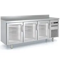 Coreco Vrieswerkbank | 600 RANGE | 380L | 3 Glasdeuren | -15°C/-20°C | Statisch + Ventilator | Temperatuuralarm | Achteropstand | 2020x600x850/950(h)mm