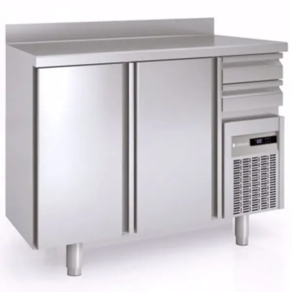 Koelwerkbank | 600 RANGE | Energiezuinig | 325L | 2 Deuren + 2 Laden | -2°C/+8°C | Statisch + Ventilator | Temperatuuralarm | Achteropstand | 1495x600x1040/1140(h)mm