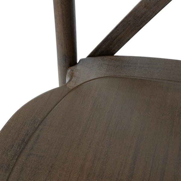 Stoelen | MANHATTAN | Hars | Houtlook | In-/Outdoor | Stapelbaar | 4 Stuks | 460x435x885(h)mm