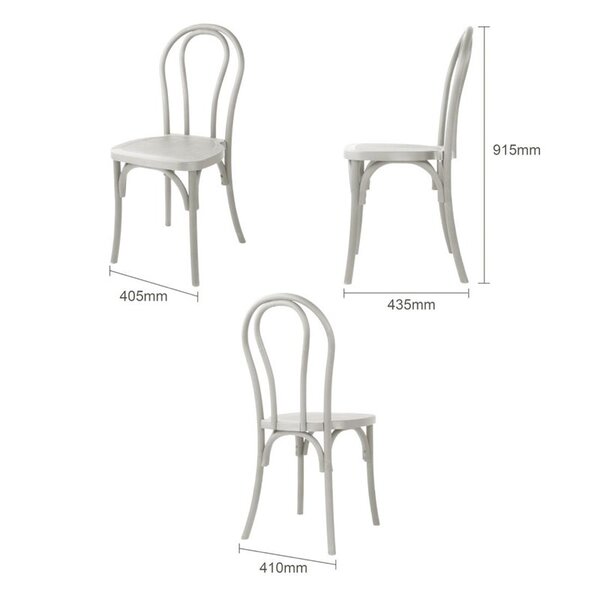 Stoelen | SOHO BENTWOOD | Hars | Wit | In-/Outdoor | Stapelbaar | 4 Stuks | 410x435x915(h)mm
