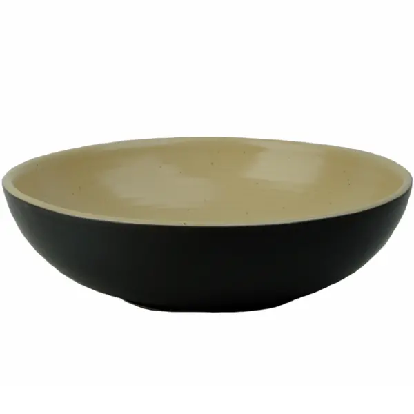 Diepe Borden | EDGE | Keramiek | Zwart | 6 Stuks | Ø210x55(h)mm