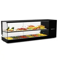 SAYL Tapasvitrine | LOGIC | Zwart | 6x 1/3 GN | +2°C/+6°C | Statisch | 2 Niveaus | 1320x380x460(h)mm