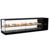 SAYL Tapasvitrine | LOGIC | Zwart | +2°C/+6°C | Statisch | 2 Niveaus | 1680x380x460(h)mm 