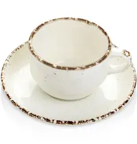 Gural Kopjes | ENT SIDE | Porselein | Beige | 17cl | Incl. Shotels | 12 Stuks | Ø80x75(h)mm
