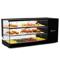 SAYL Tapasvitrine | LOGIC | Zwart | 4x 1/3 GN | +2°C/+6°C | Statisch | 3 Niveaus | 970x380x460(h)mm