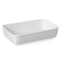 HENDI Serveerschalen | RUSTICA | Porselein | Wit | 300cl | 8 Stuks | 335x232x62(h)mm