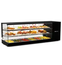 SAYL Tapasvitrine | LOGIC | Zwart | 6x 1/3 GN | +2°C/+6°C | Statisch | 3 Niveaus | 1320x380x460(h)mm