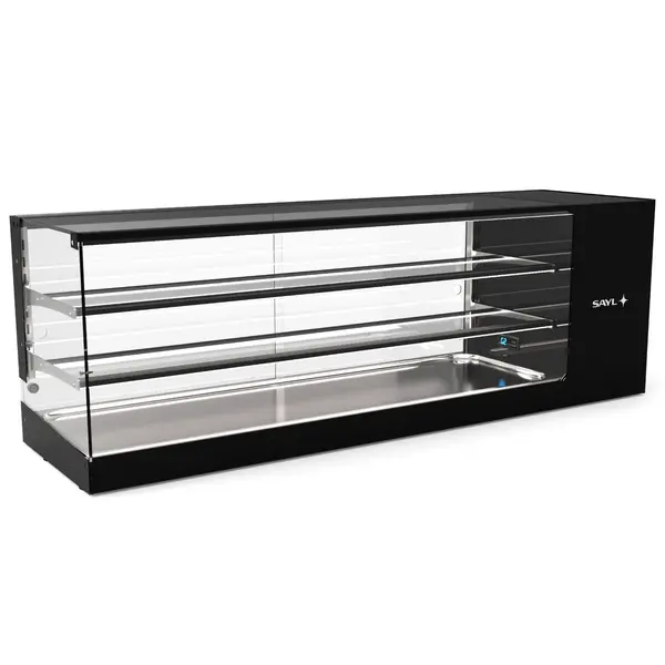 Tapasvitrine | LOGIC | Zwart | +2°C/+6°C | Statisch | 3 Niveaus | 1320x380x460(h)mm