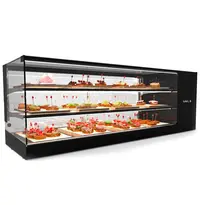 SAYL Tapasvitrine | LOGIC | Zwart | +2°C/+6°C | Statisch | 3 Niveaus | 1320x380x460(h)mm