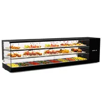 SAYL Tapasvitrine | LOGIC | Zwart | 8x 1/3 GN | +2°C/+6°C | Statisch | 3 Niveaus | 1680x380x460(h)mm