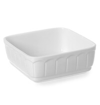 HENDI Serveerschaal | RUSTICA | Porselein | Wit | 110cl | Per Stuk | 165x165x65(h)mm