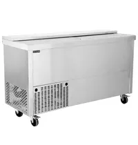 Tefcold Koelkist | SERIE BHC | RVS | 440L | +2°C/+8°C | Statisch | Schuifdeksel (Dicht) + Werkblad | Wielen (Geremd) | 1505x565x930(h)mm