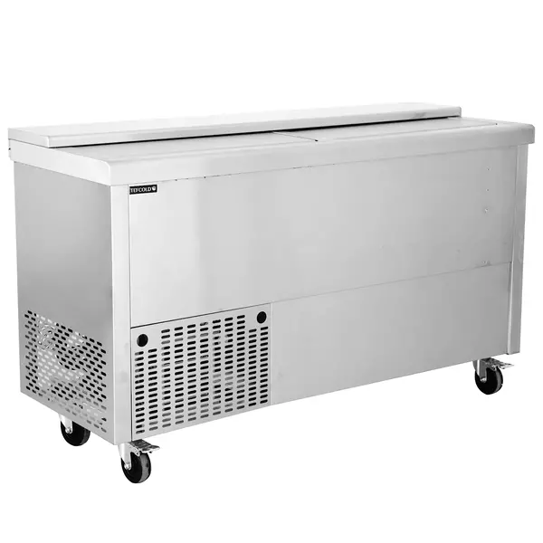 Koelkist | SERIE BHC | RVS | 440L | +2°C/+8°C | Statisch | Schuifdeksel (Dicht) + Werkblad | Wielen (Geremd) | 1505x565x930(h)mm