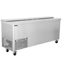 Tefcold Koelkist | SERIE BHC | RVS | 615L | +2°C/+8°C | Statisch | Schuifdeksel (Dicht) + Werkblad | Wielen (Geremd) | 2005x565x930(h)mm