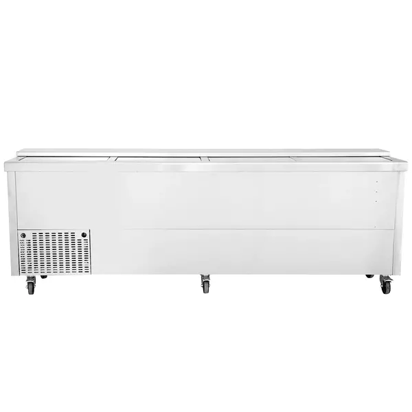 Koelkist | SERIE BHC | RVS | 790L | +2°C/+8°C | Statisch | Schuifdeksel (Dicht) + Werkblad | Wielen (Geremd) | 2505x565x930(h)mm