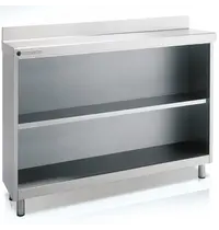 Coreco Werkbank | RVS | Open Vak | Diepte 350 | Hoogte 1040/1140 | Breedte 990-2020 | Achteropstand
