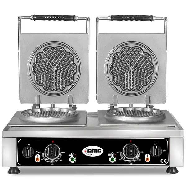 Wafelijzer | AMORE S | Dubbel | Hartvormige Wafels (Ø170mm) | 50°C/300°C | 4.4kW (2x 230V) | 600x440x320(h)mm