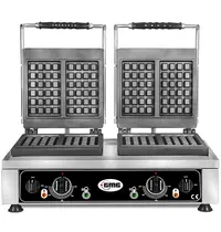 GMG Wafelijzer | CLASSIC | Dubbel | Belgische Wafels (100x170x15mm) | 50°C/300°C | 4.4kW (2x 230V) | 580x440x320(h)mm