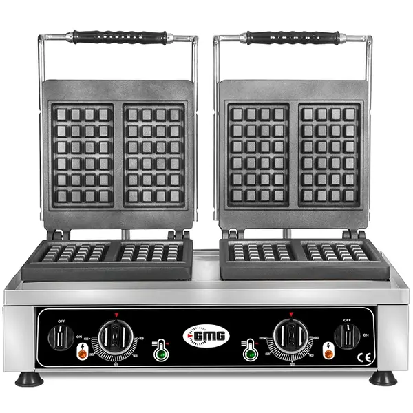 Wafelijzer | CLASSIC | Dubbel | Belgische Wafels (100x170x15mm) | 50°C/300°C | 4.4kW (2x 230V) | 580x440x320(h)mm