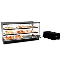 SAYL Tapasvitrine | LOGIC | Zwart | +2°C/+6°C | Statisch | 3 Niveaus | Losse Koelunit (Inbouw) | 840x395x465(h)mm