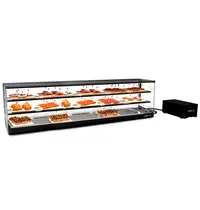 SAYL Tapasvitrine | LOGIC | Zwart | +2°C/+6°C | Statisch | 3 Niveaus | Losse Koelunit (Inbouw) | 1540x395x460(h)mm